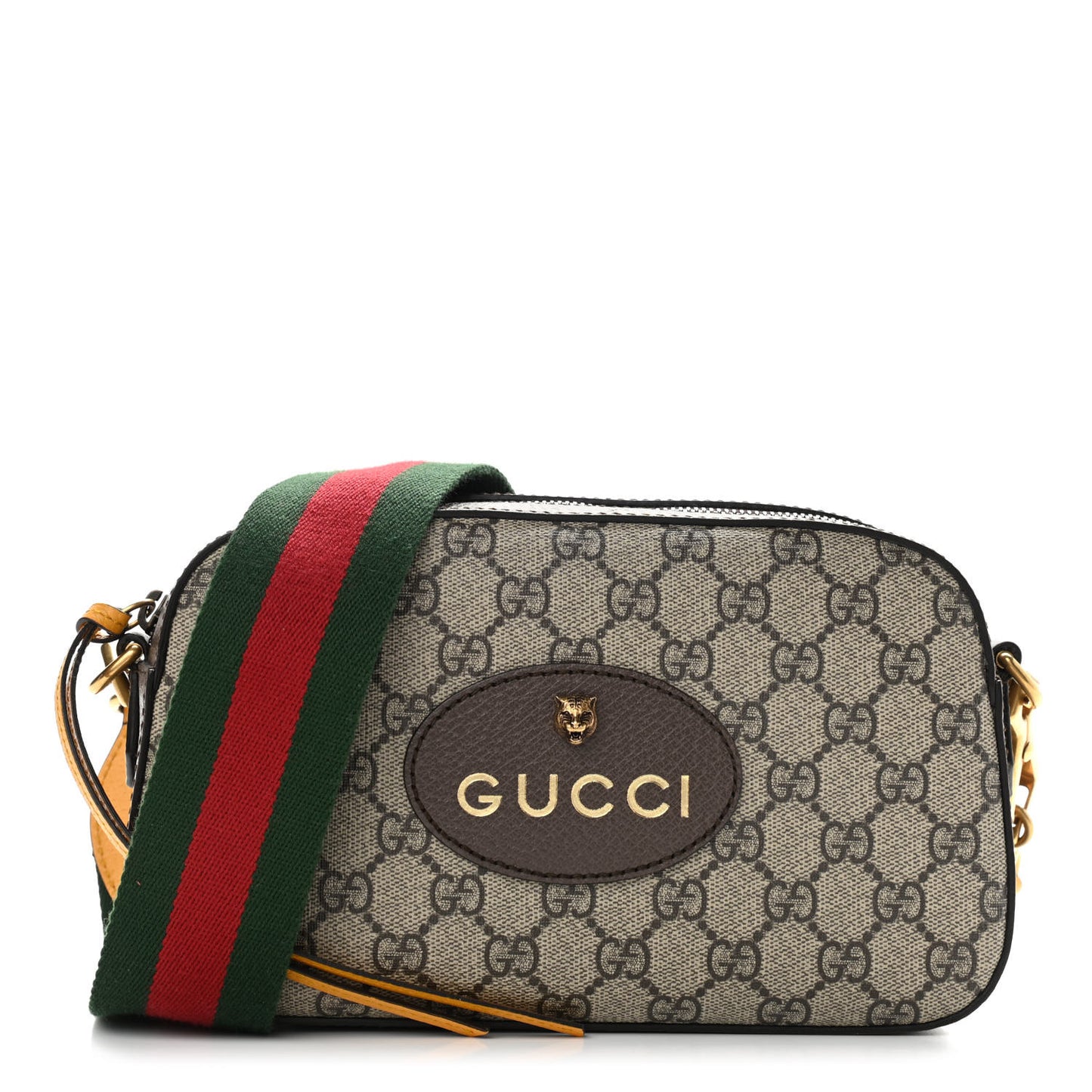 GG Supreme Monogram Web Neo Vintage Shoulder Bag Beige New Acero Crop
