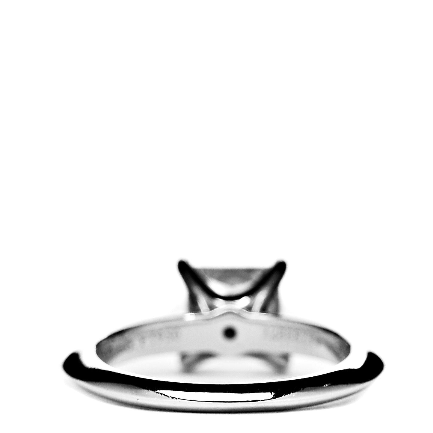 Platinum Diamond 1.37ct Princess Solitaire Engagement Ring 48 4.5