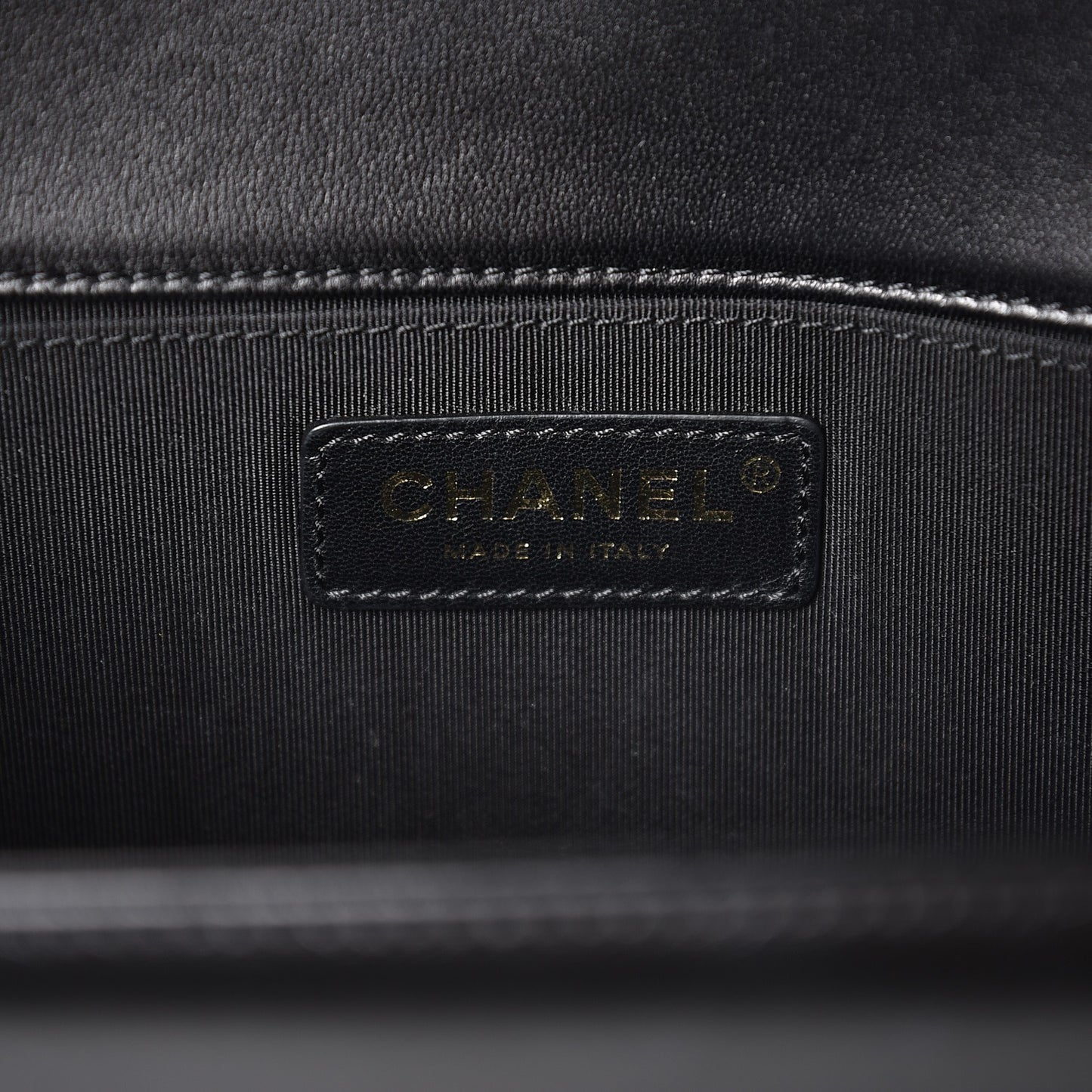 Lambskin Quilted Medium Boy Flap Black