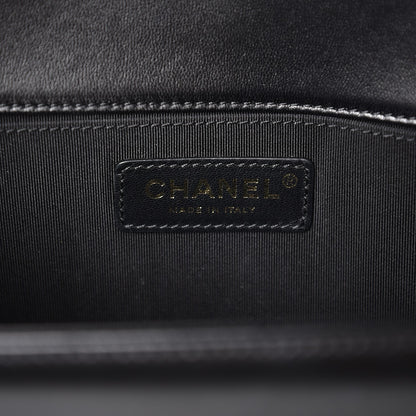 Chanel Lambskin Quilted Medium Boy Flap Black 7 of 9