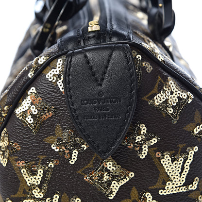 Louis Vuitton Monogram Sequins Eclipse Speedy 28 Gold 7 of 10