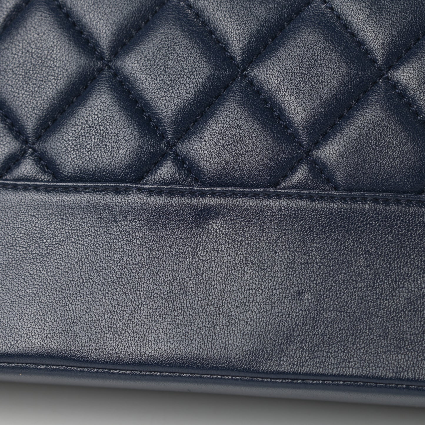 Sheepskin Quilted Medium Vintage Mademoiselle Flap Dark Navy