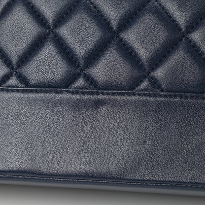 Chanel Sheepskin Quilted Medium Vintage Mademoiselle Flap Dark Navy 11 of 14