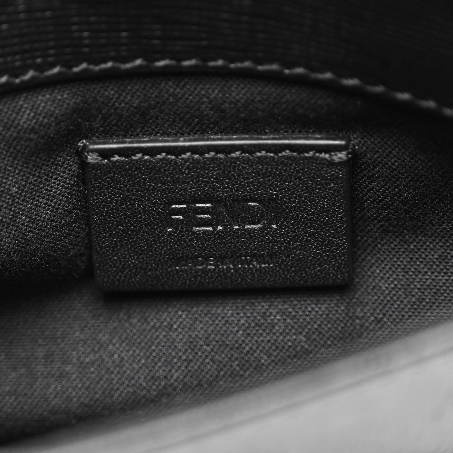 Vitello Elite Mink Fur Studded Karlito Tube Wallet on Chain Black