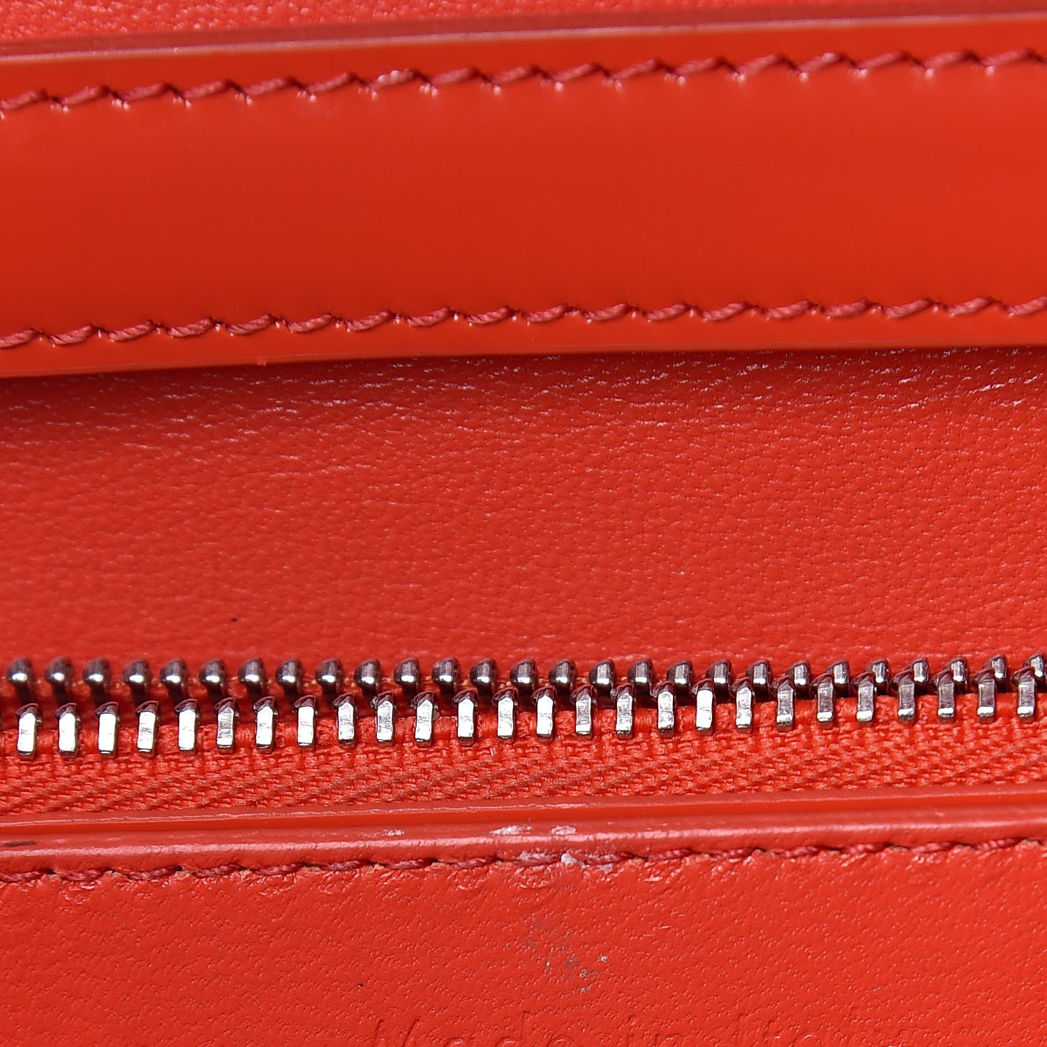Celine Spazzolato Calfskin Classic Box Medium Flap Vermillion 14 of 15