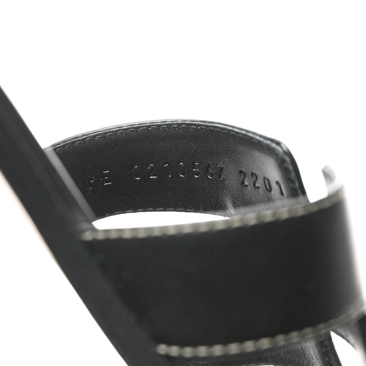Hermes Box Calfskin Oran Sandals 38 Black 6 of 9