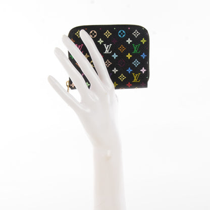 Louis Vuitton Monogram Multicolor Zippy Coin Purse Black Violet 2 of 8