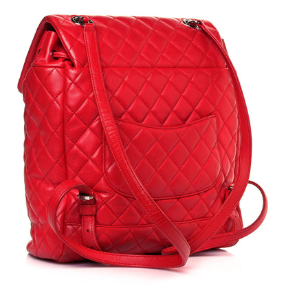 Chanel Lambskin Quilted Large Urban Spirit Backpack Red 2 of 15
