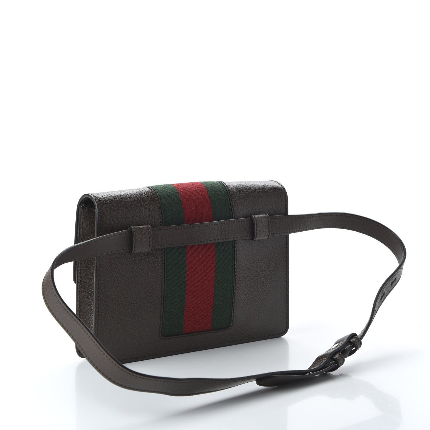 Gucci Calfskin Embroidered Sylvie Belt Bag Brown 3 of 10