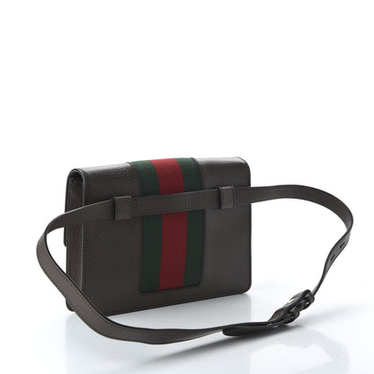 Gucci Calfskin Embroidered Sylvie Belt Bag Brown 3 of 10