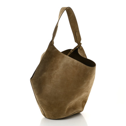 Khaite Suede Calfskin Medium Lotus Tote Mud 4 of 10