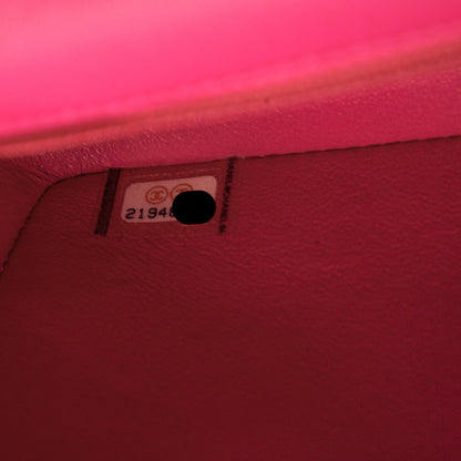 Chanel Lambskin Quilted Mini Rectangular Flap Fuchsia 8 of 8