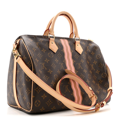 Louis Vuitton Mon Monogram Speedy Bandouliere 35 Light Pink Camel 3 of 9