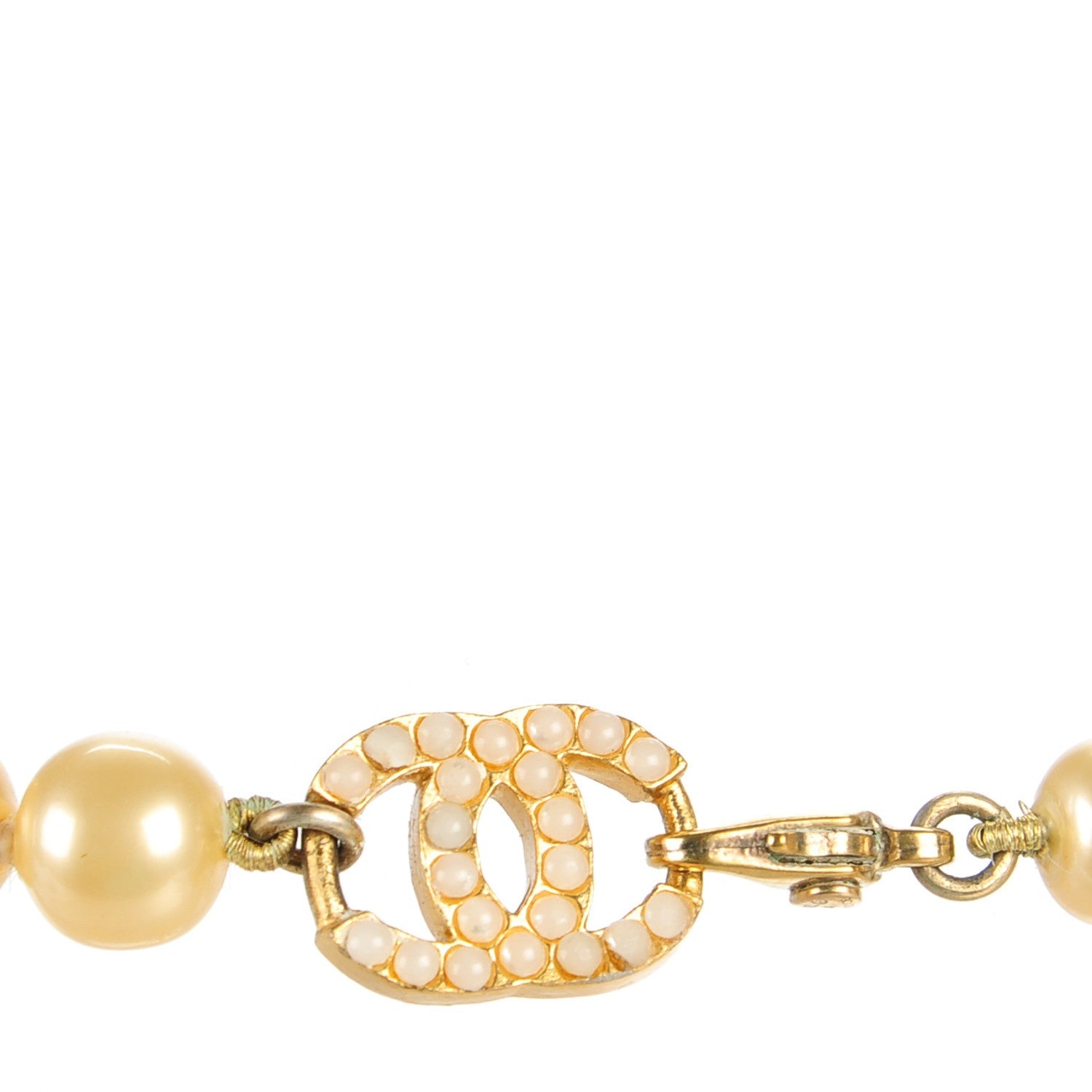 Chanel Pearl Coco Long Necklace Gold 4 of 5