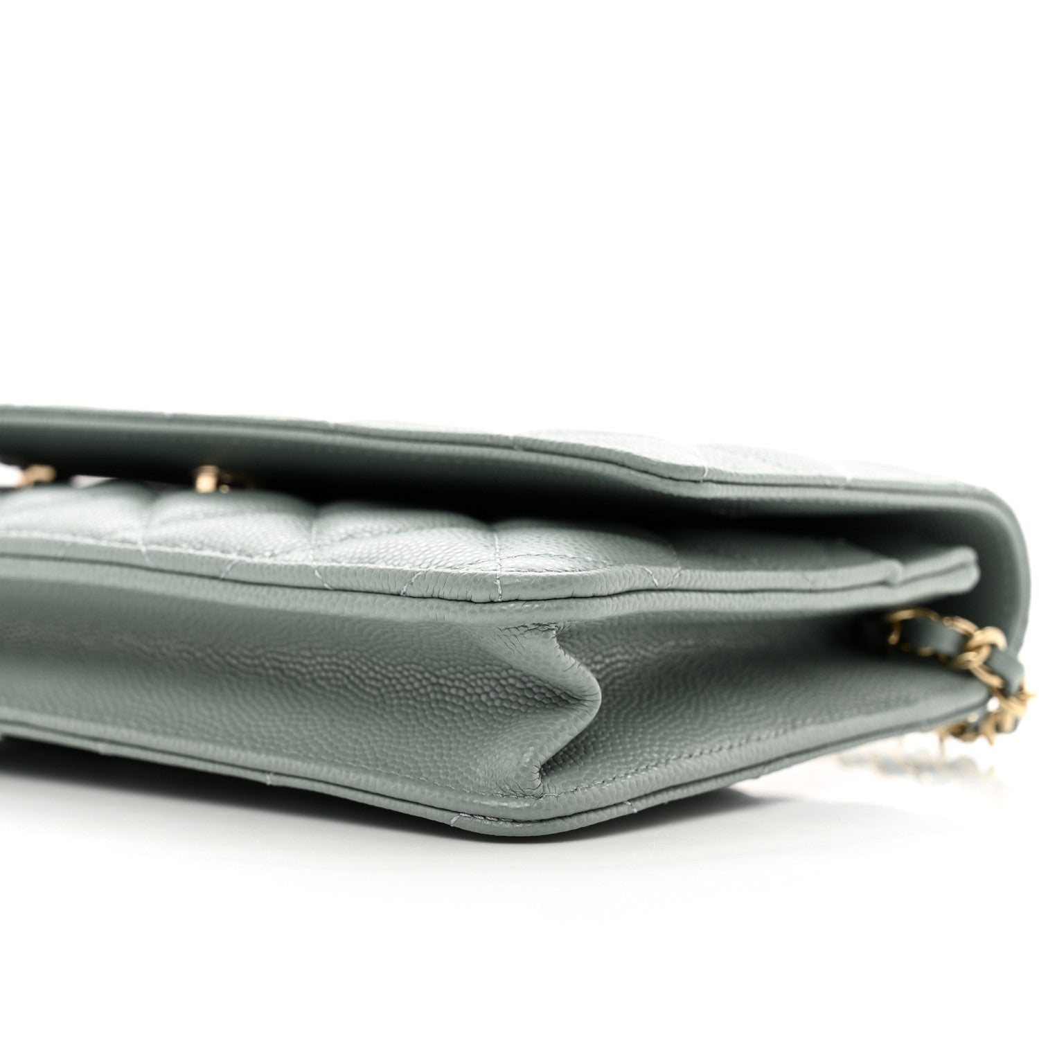 Chanel Caviar Quilted Wallet On Chain WOC Grey 11 of 12