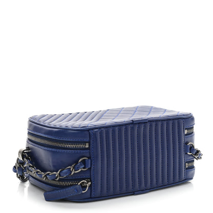 Chanel Lambskin Small Coco Boy Camera Case Blue 3 of 11