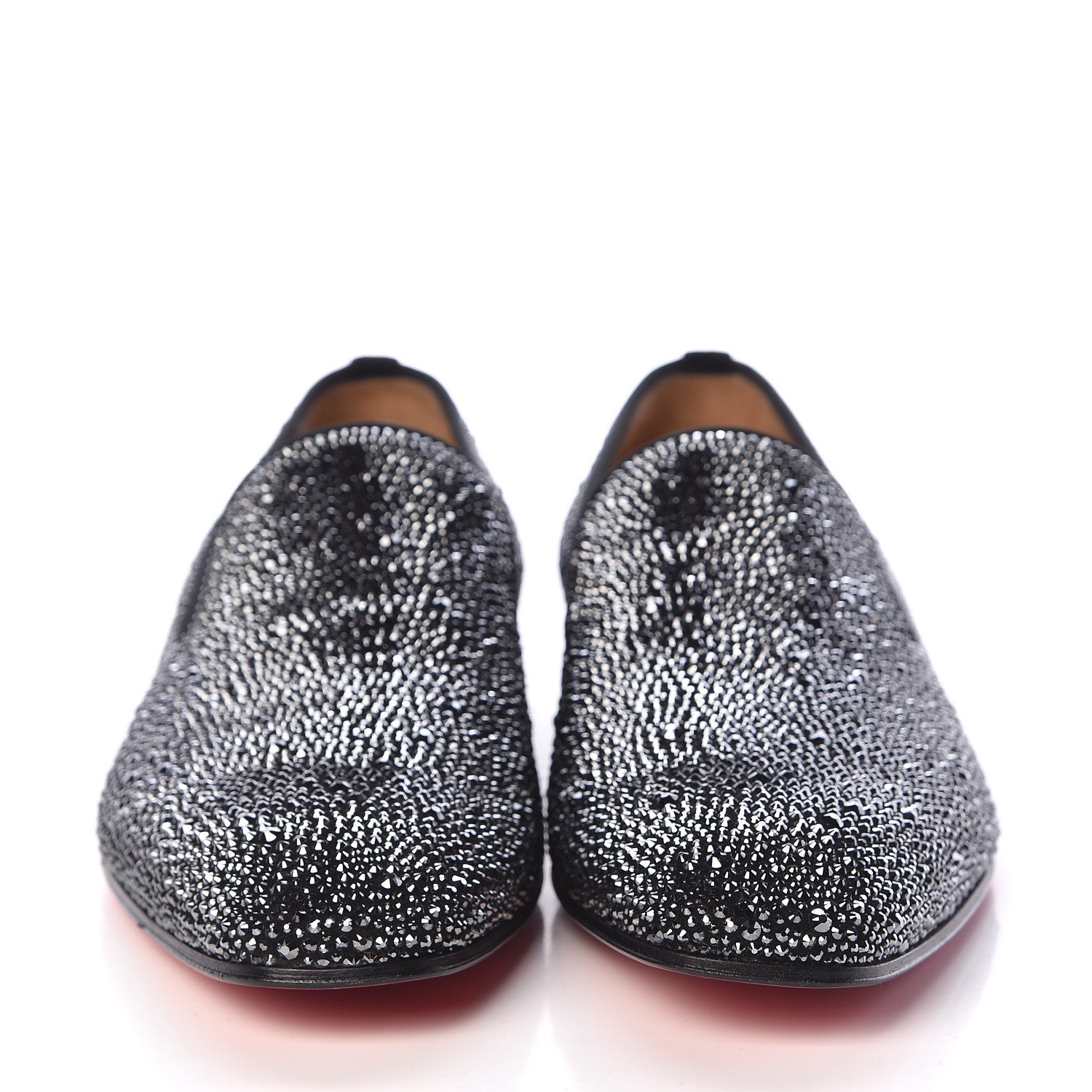 Christian Louboutin Strass Veau Velours Mens Dandelion Flat Loafers 42.5 Black 2 of 10