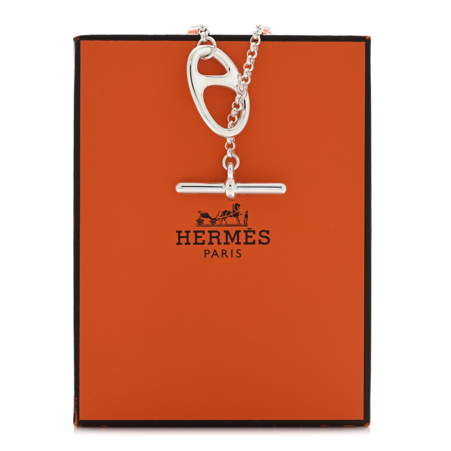 Hermes Sterling Silver Chaine D'Ancre Punk Toggle Necklace 5 of 5