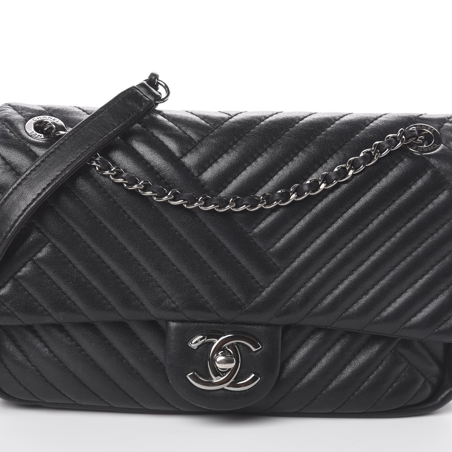Chanel Lambskin Small CC Crossing Flap Black 9 of 12