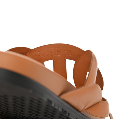 Hermes Nappa Extra Sandals 38 Naturel 8 of 9