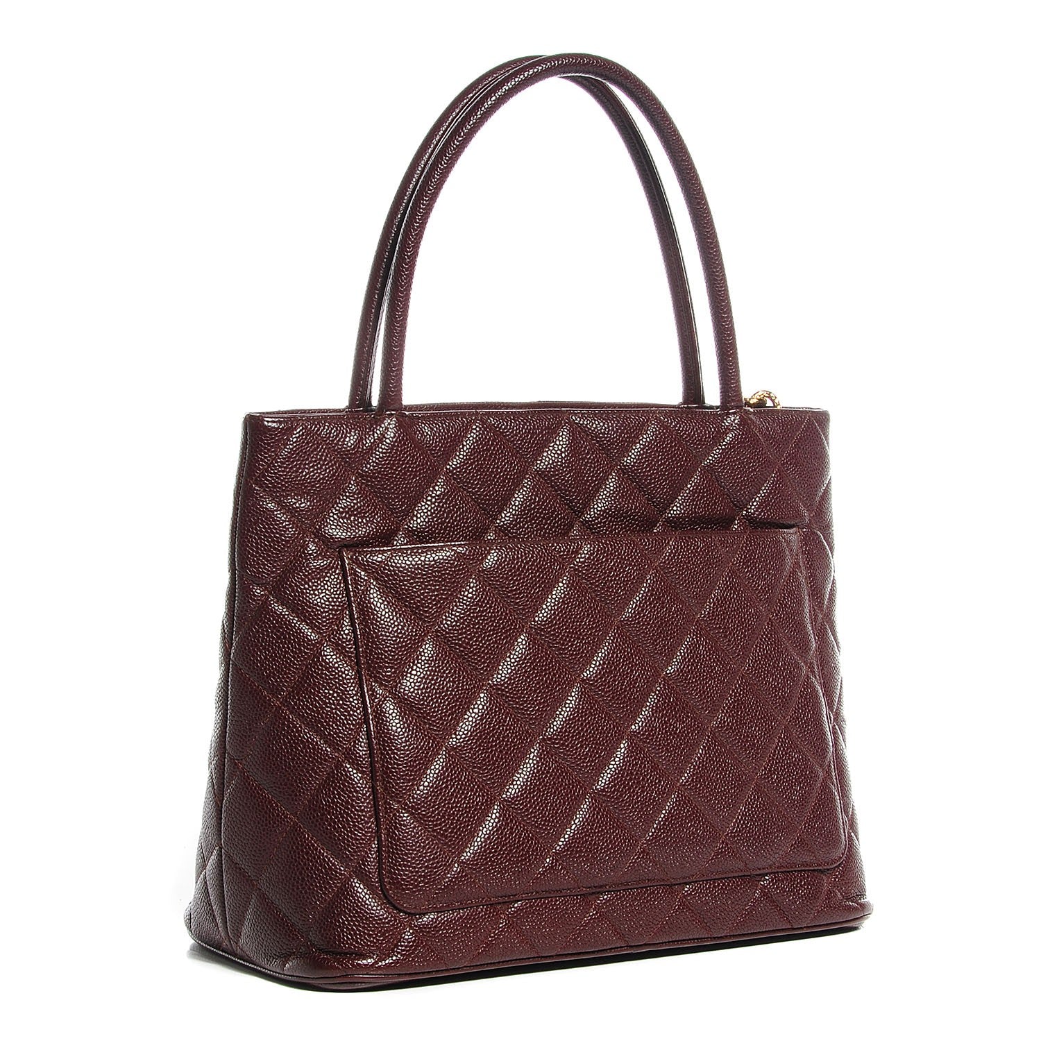 Chanel Caviar Medallion CC Tote Dark Brown 3 of 7