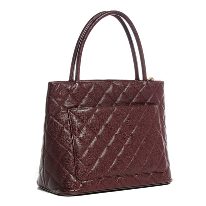 Chanel Caviar Medallion CC Tote Dark Brown 3 of 7