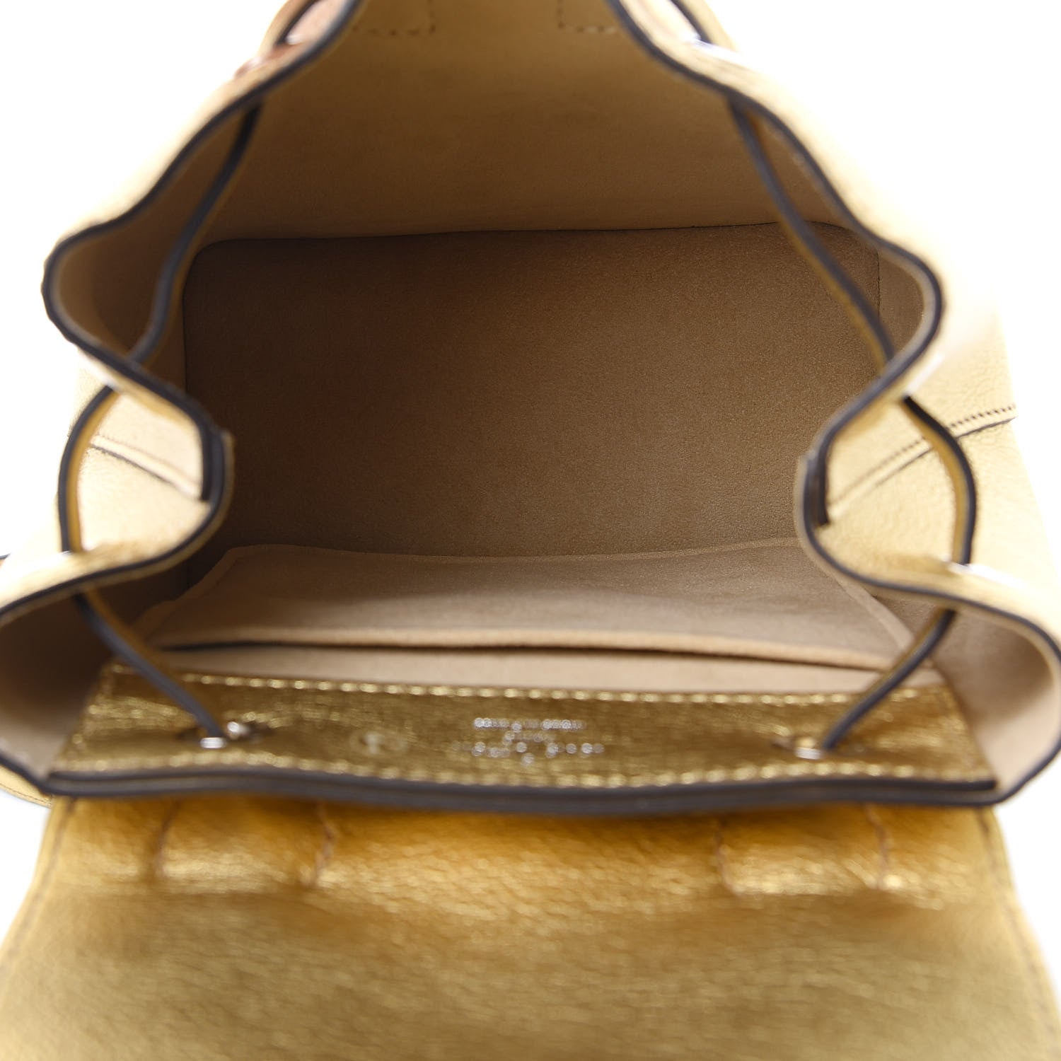Louis Vuitton Metallic Calfskin Lockme Mini Backpack Gold 5 of 9