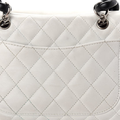 Chanel Calfskin Quilted Large Cambon Bowler White Black 11 of 11