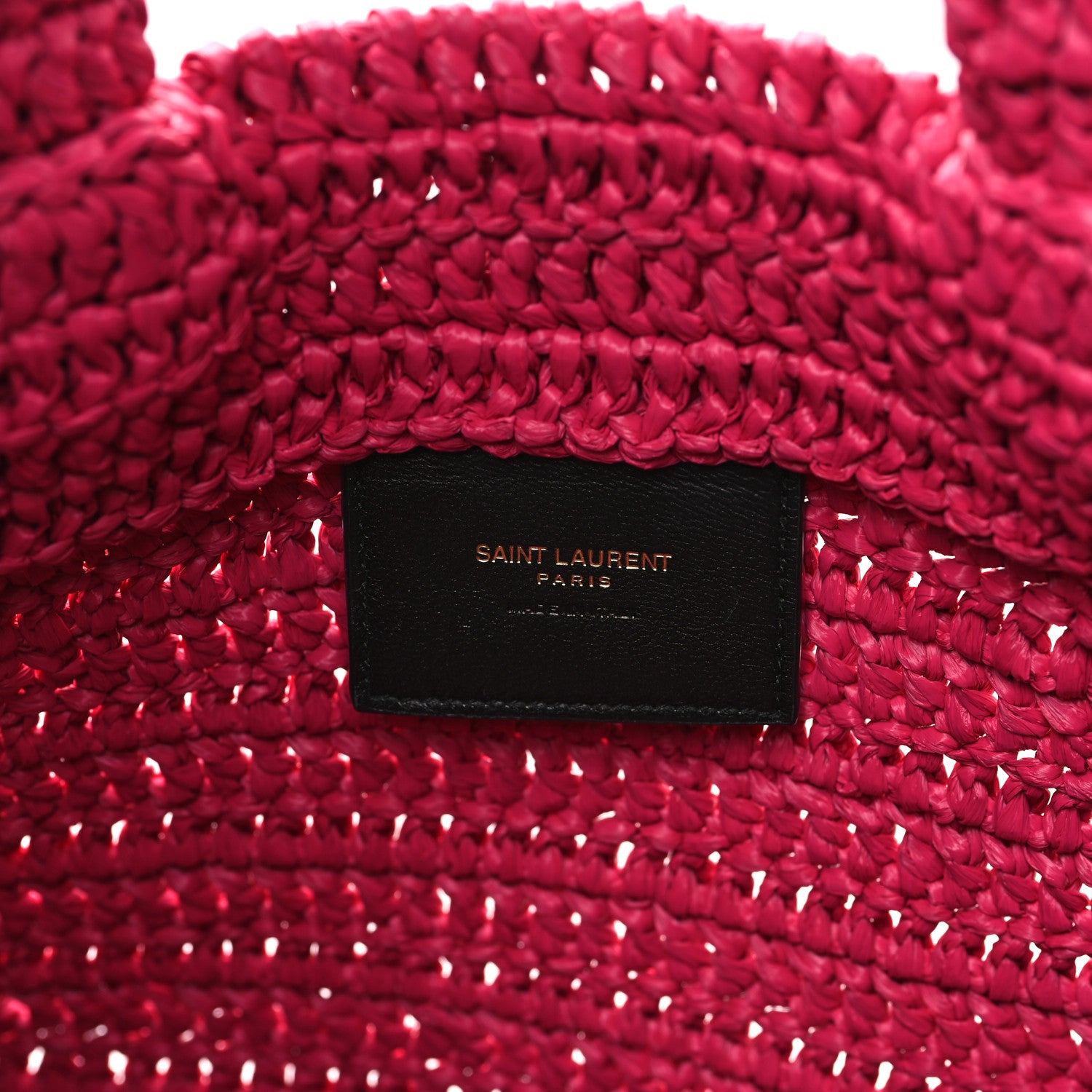 Saint Laurent Raffia Rive Gauche Tote Pink 6 of 10