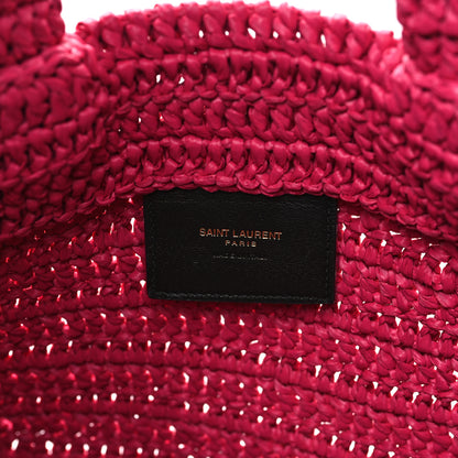 Saint Laurent Raffia Rive Gauche Tote Pink 6 of 10