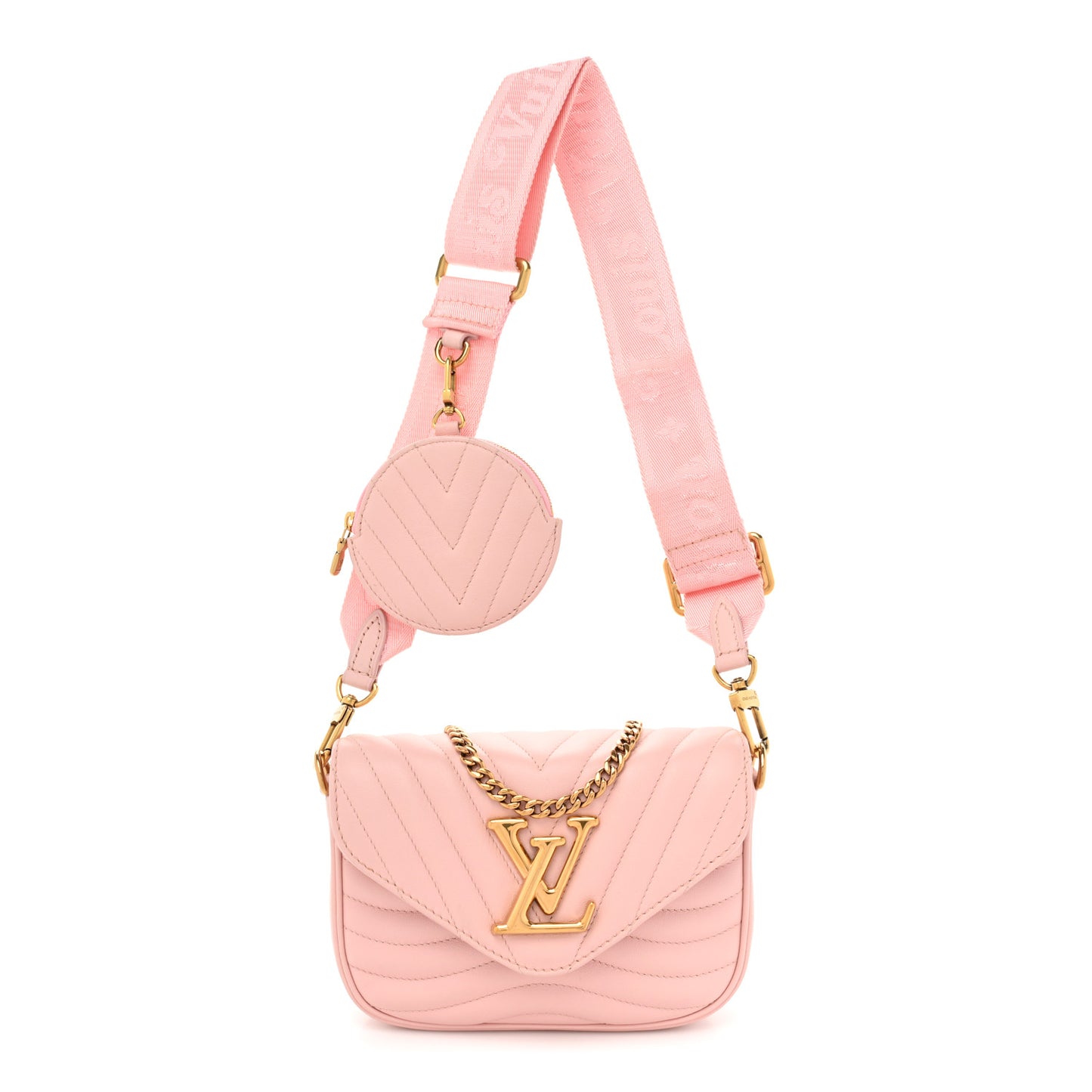 Calfskin New Wave Multi Pochette Rose Ballerine