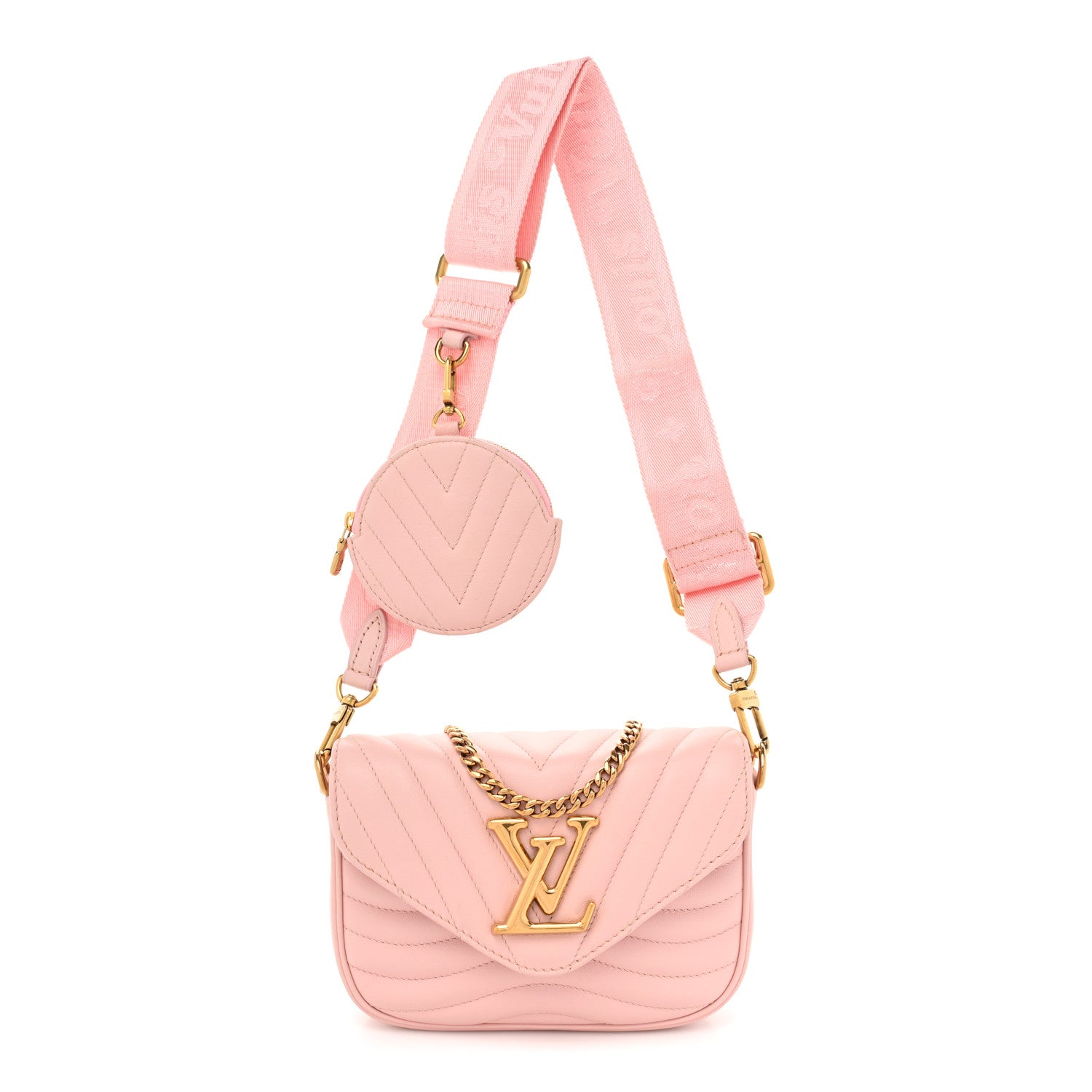 Louis Vuitton Calfskin New Wave Multi Pochette Rose Ballerine 1 of 17