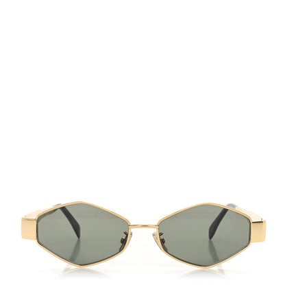 Celine Metal Triomphe 02 Sunglasses CL40254U Gold Green 2 of 7