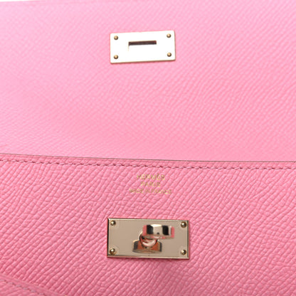 Hermes Epsom Kelly Longue Wallet Rose Confetti 6 of 8