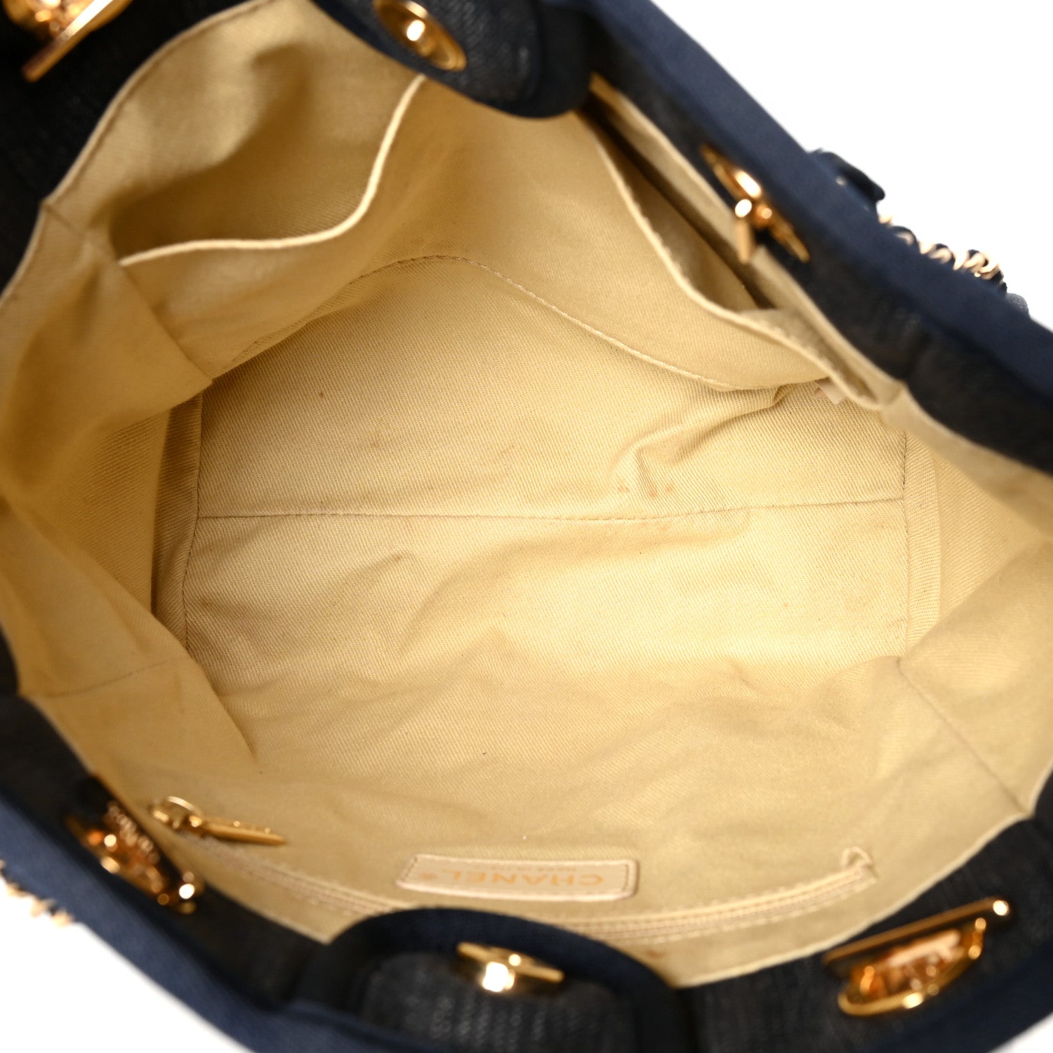 Chanel Denim Mini Deauville Tote Dark Blue 5 of 11