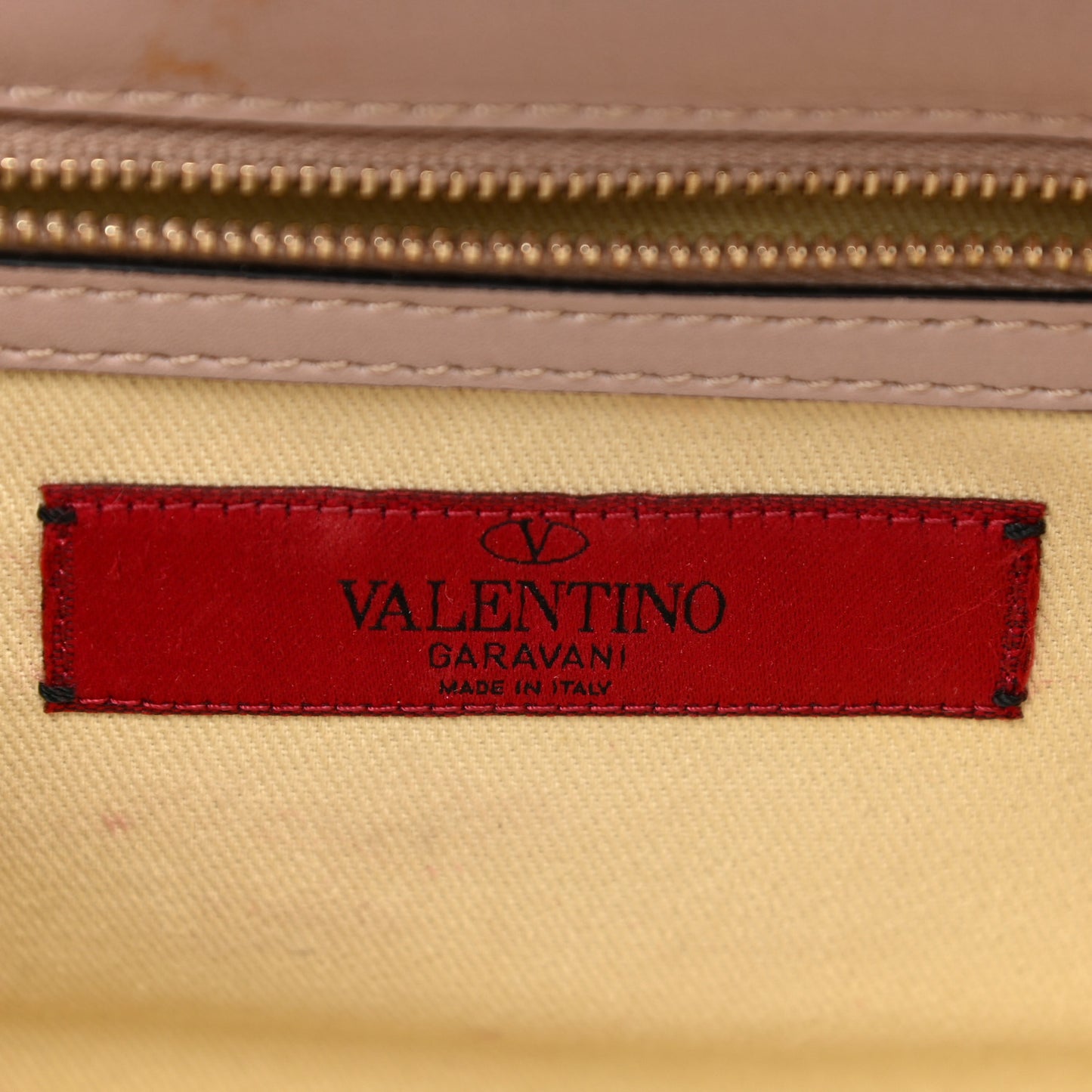 Vitello Small Glam Lock Rockstud Flap Poudre