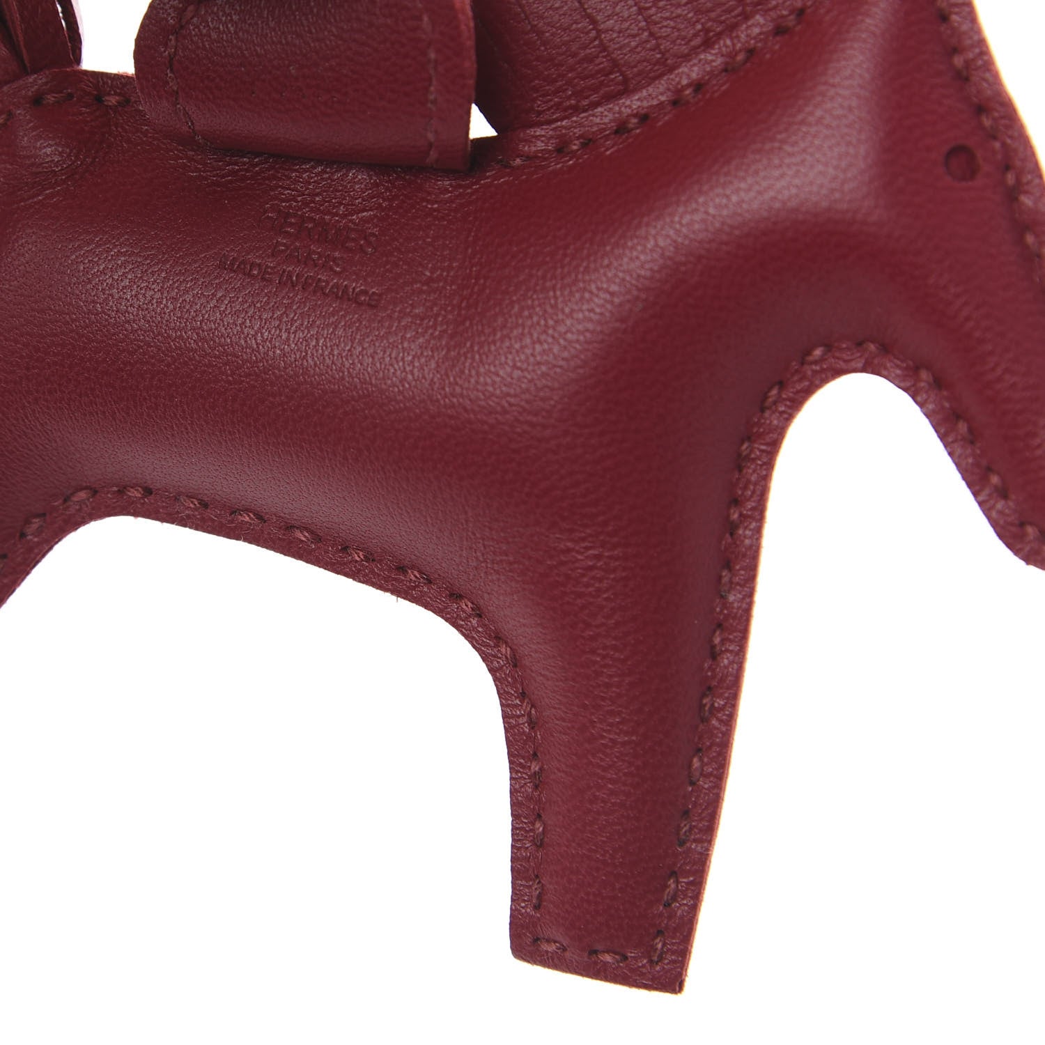 Hermes Milo Lambskin Grigri Rodeo Horse Bag Charm PM Rubis 3 of 3