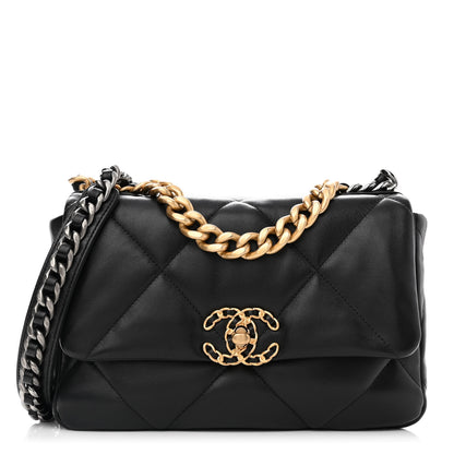 Chanel Lambskin Quilted Medium Chanel 19 Flap Black 1 of 14