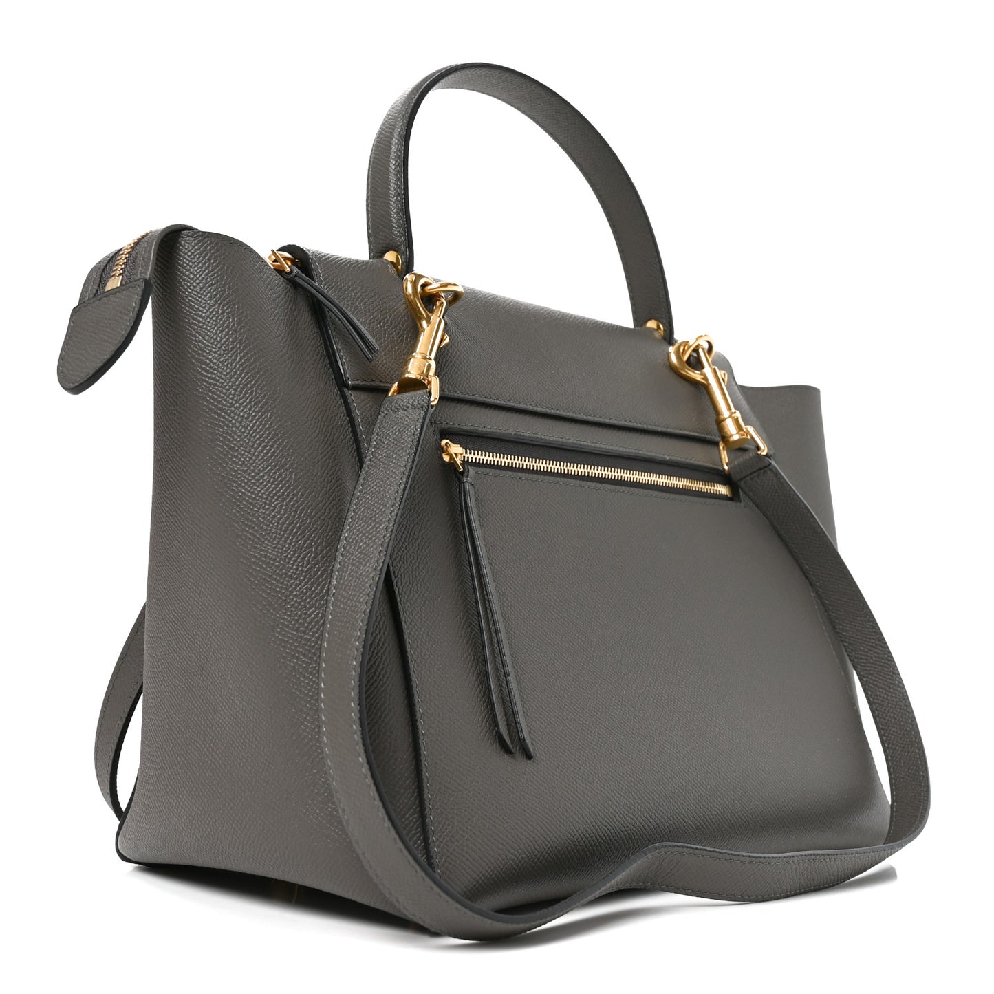 Grained Calfskin Mini Belt Bag Grey