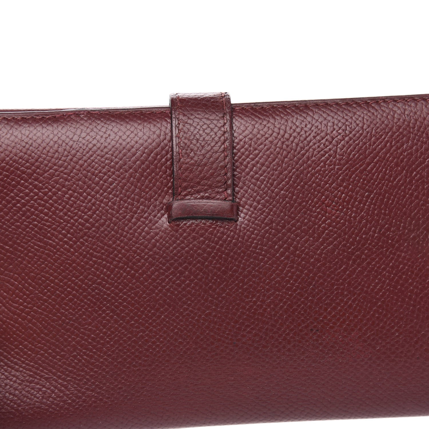 Hermes Courchevel Bearn Gusset Wallet Rouge H 8 of 8