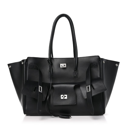 Balenciaga Smooth Calfskin Medium Bel Air Carry All Bag Black 3 of 10
