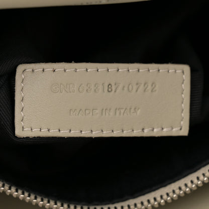 Saint Laurent Calfskin Shearling Monogram Medium Niki Chain Satchel Grey 7 of 11