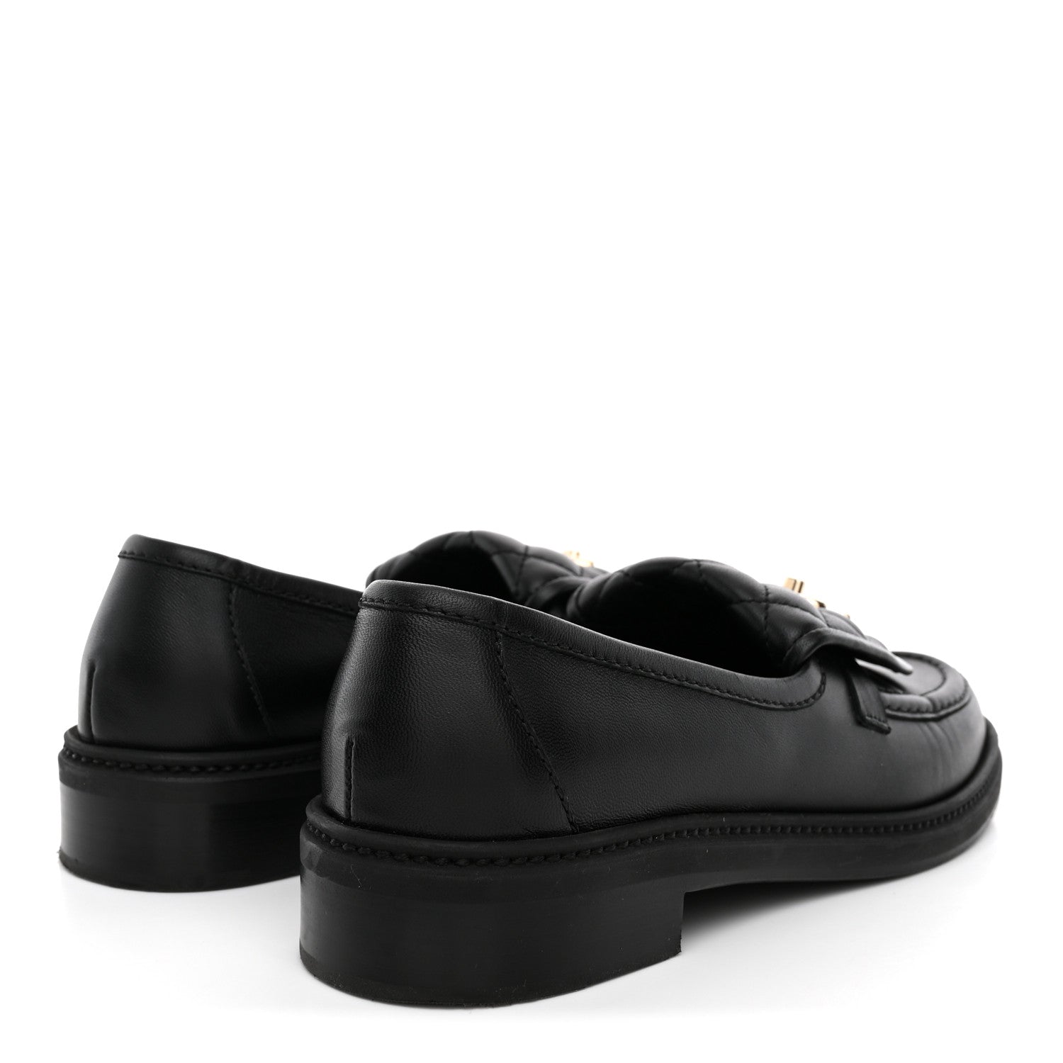 Chanel Lambskin Quilted CC Turnlock Loafers 39 Black 5 of 11