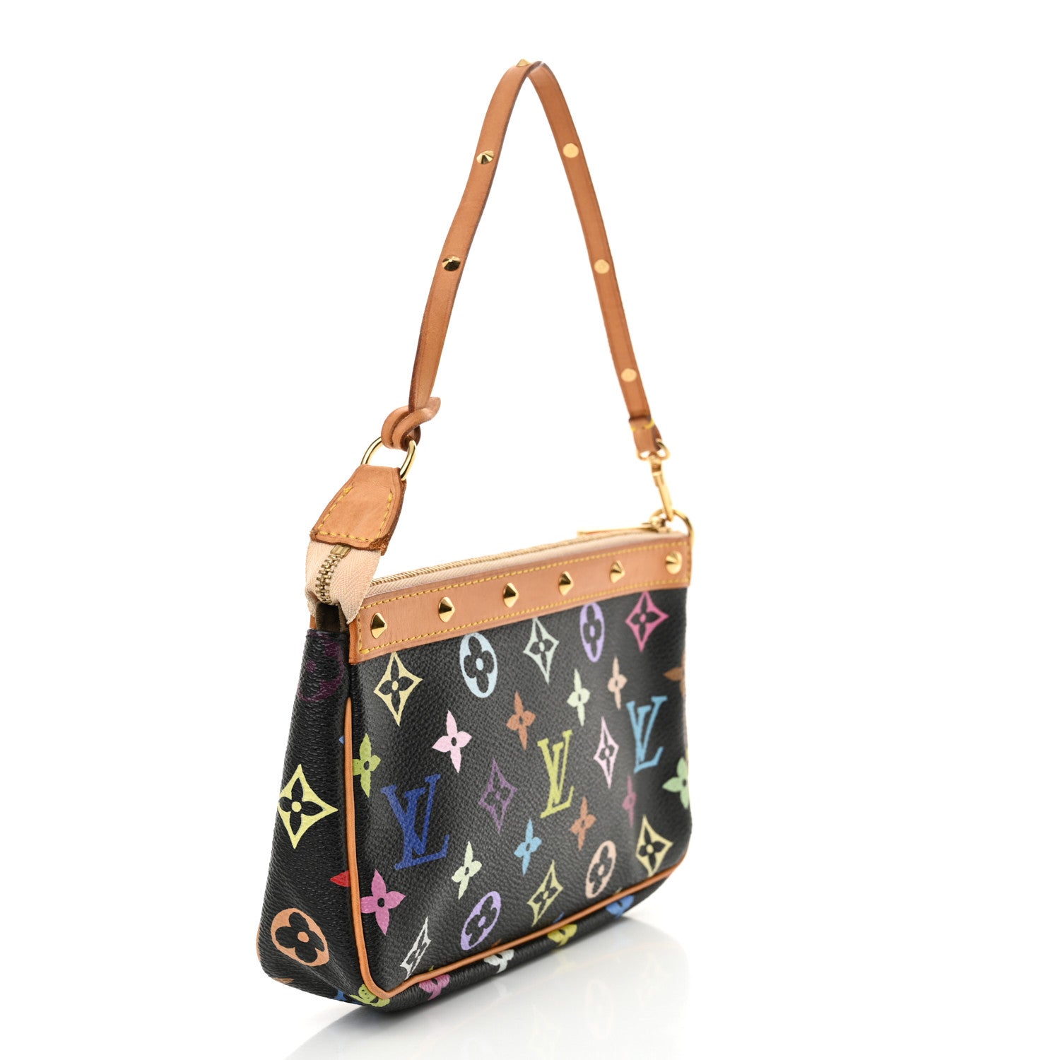 Louis Vuitton Monogram Multicolor Pochette Accessories Black 3 of 11