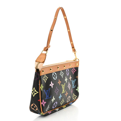 Louis Vuitton Monogram Multicolor Pochette Accessories Black 3 of 11