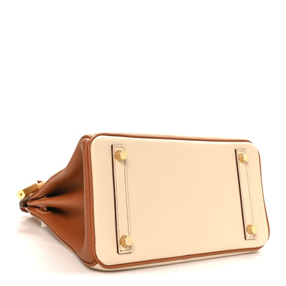 Hermes Swift Horseshoe Birkin 25 Craie Gold 4 of 11