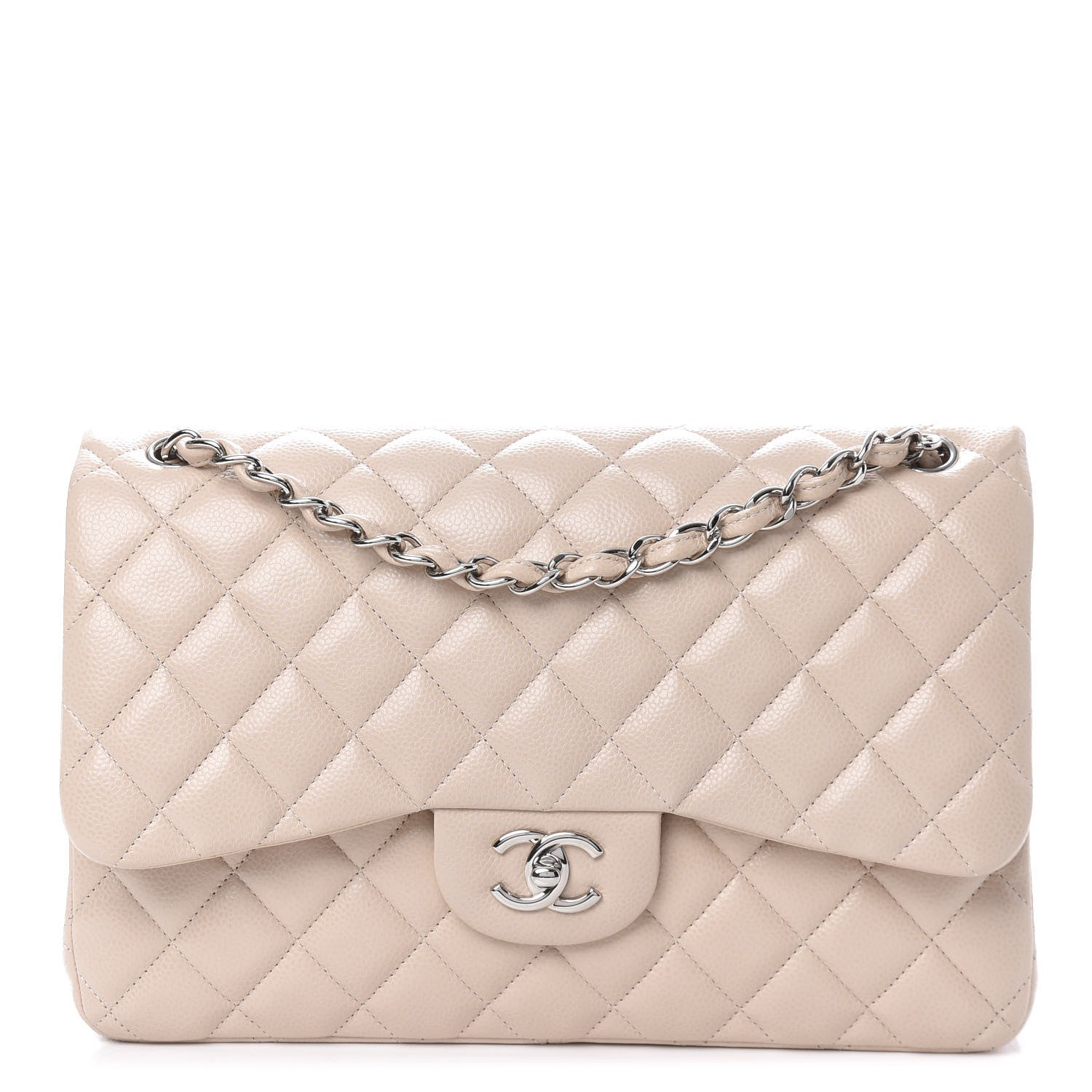 Chanel Caviar Quilted Jumbo Double Flap Light Pink 1 of 10