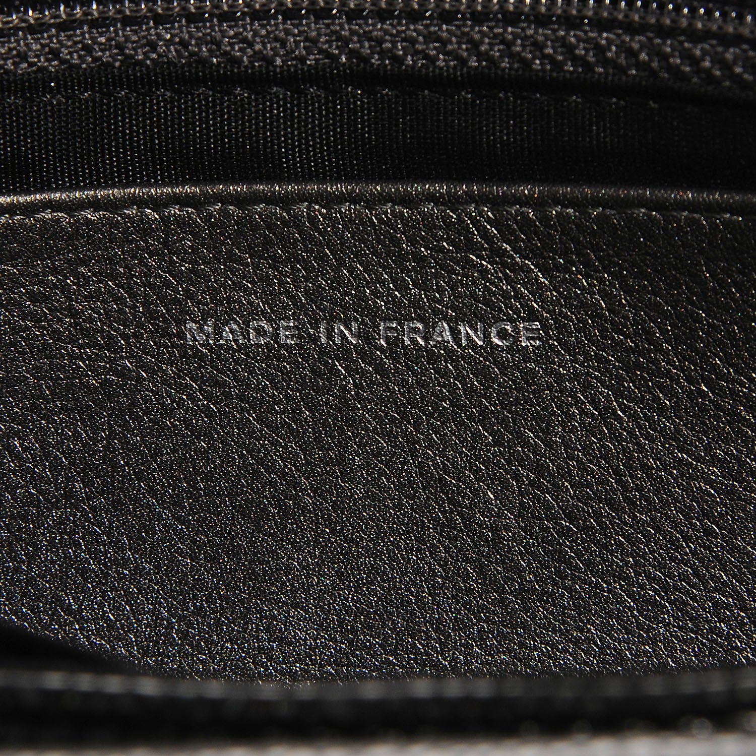 Chanel Metallic Caviar Half Moon Wallet On Chain WOC Dark Silver 7 of 8