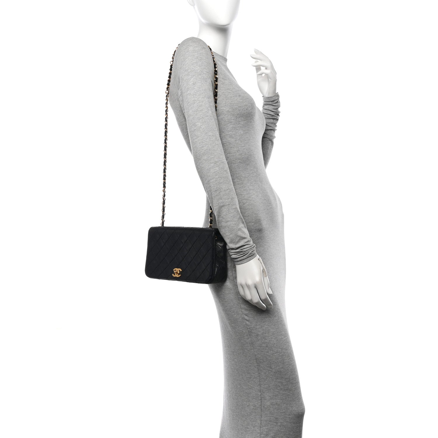 Chanel Lambskin Quilted Small Single Flap Black 2 of 14