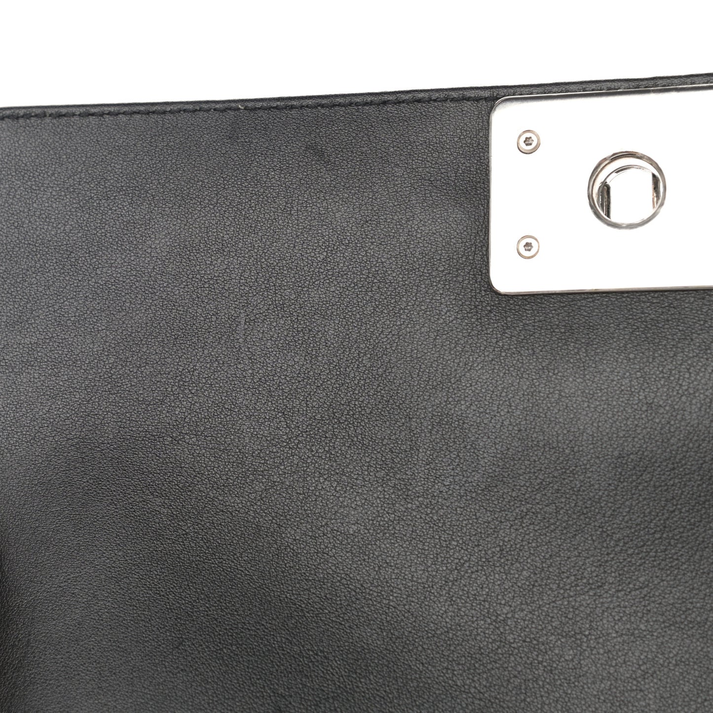Calfskin Tweed Chain Chevron Boy Flap Black
